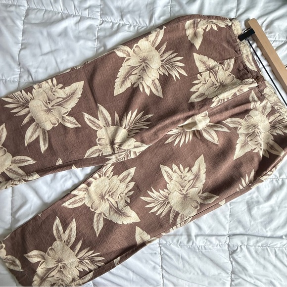 Vintage Sag Harbor 100% Silk Tropical Floral Pants - Size 16 - Picture 4 of 9